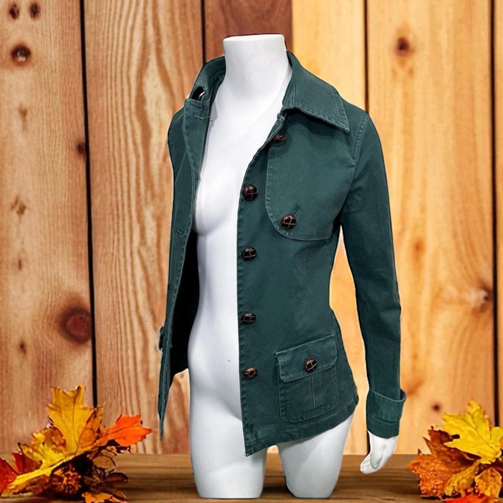 Gap Forest Green Denim Jacket - image 1